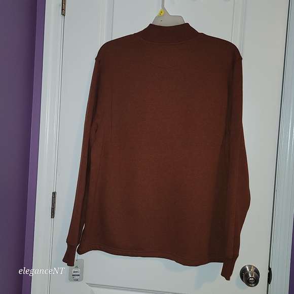 George Men's Quarter Zip Fleece Brown Men's Sz: Large NWT - Picture 4 of 7